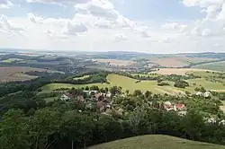 Pohled z hradu na část Podzámok