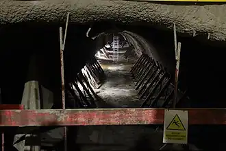 Patní štola budoucí stanice linky D