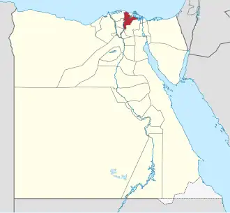 Poloha guvernorátu Daqahlíja