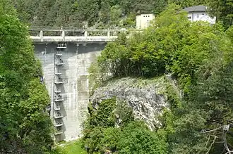 Přehrada nádrže Fortezza