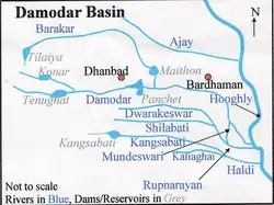 mapa povodí řeky a okolních řek