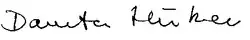 Danuta Hübnerová, podpis