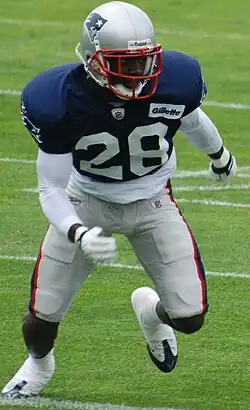 Butler v dresu New England Patriots v sezóně 2009