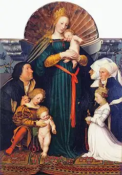 Darmstadtská Madonna, Hans Holbein mladší, 1528