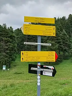 Rozcestník mezi Dartlem a Omalem