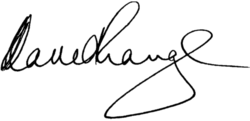 David Lange, podpis