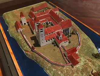 Model kláštera Ostrov u Davle