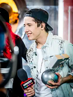 Dawid Kwiatkowski během MTV Europe Music Awards 2013