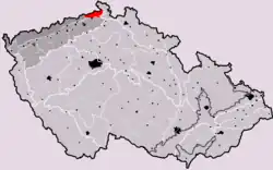 Děčínská vrchovina na mapě Česka