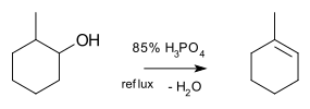 Dehydratace 1-methyl-cyklohexan-2-ol