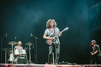 Wolfmother v roce 2018. Zleva: Hamish Rosser, Andrew Stockdale, Brad Heald