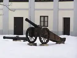 Pohled na vnitřní stranu Katovy bašty z nádvoří Východoslovenského muzea