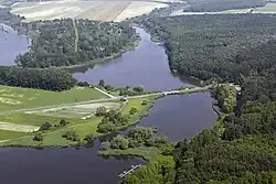 Letecký pohled na jezero Deseda