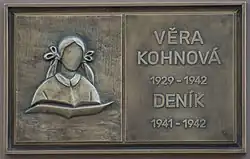 Pamětní deska Věry Kohnové