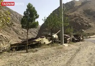 Zničené tanky v Pandžšíru