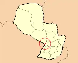 Arcidiecéze Asunción na mapě