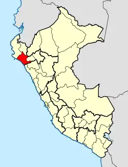 Diecéze Chiclayo na mapě