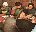 Brueghel: Selská svatba, detail