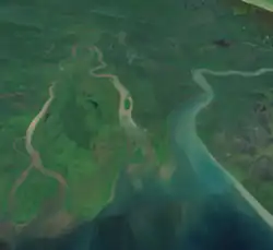 satelitní snímek delty