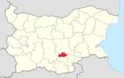 Obština na mapě Bulharska