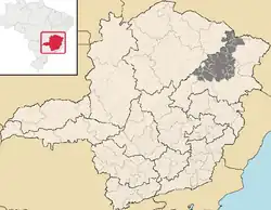 Diecéze Araçuaí na mapě