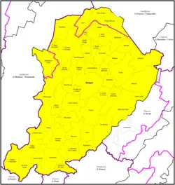 Arcidiecéze boloňská na mapě