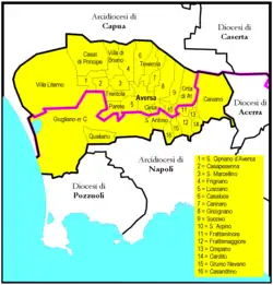 Diecéze averská na mapě