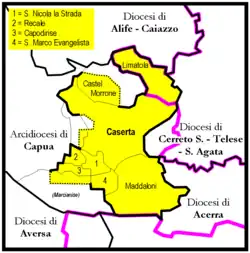 Diecéze Caserta na mapě