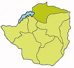 Diecéze Chinhoyi na mapě