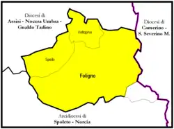 Diecéze Foligno na mapě