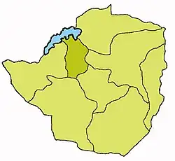 Diecéze Gokwe na mapě