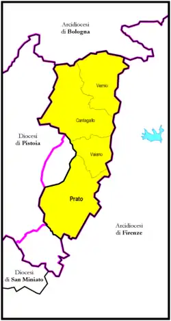 Diecéze Prato na mapě