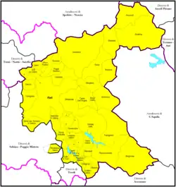 Diecéze Rieti na mapě