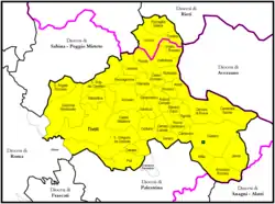 Diecéze Tivoli na mapě