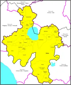 Diecéze viterbská na mapě