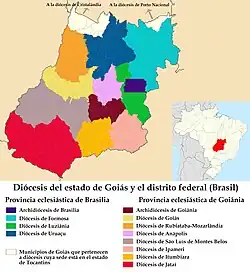 Arcidiecéze Brasília na mapě