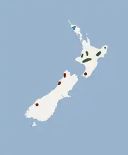 Areál rozšíření: M. t. aupourica M. t. rhyacobia M. t. tuberculata