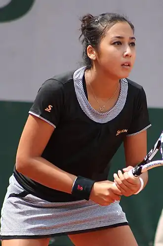 Zarina Dijasová na French Open 2015