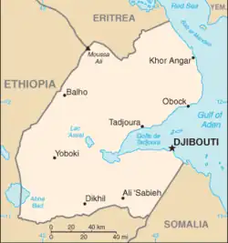 Diecéze Džibuti na mapě