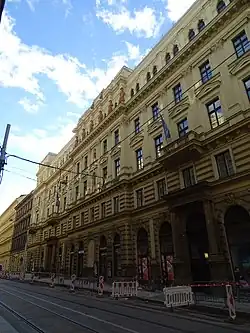 Budova sídla v Dlážděné ulici v Praze