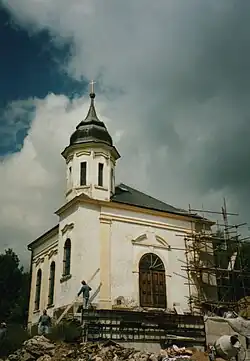 Oprava kaple v roce 2003