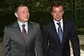 Jordánský král Abdullah II. na procházce z D. Medveděvem (2008)