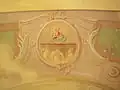 Emblém doksanského kláštera, malba na klenbě