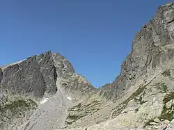 Javorový štít a Javorové sedlo ze žluté turistické značky do Priečného sedla ve Veľké Studené dolině