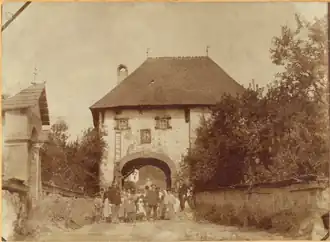 Dolní městská brána zbouraná v roce 1899