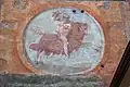 Dolní brána (vnější část), malba Rožmberského jezdce