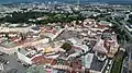 Letecký pohled na Dolní náměstí