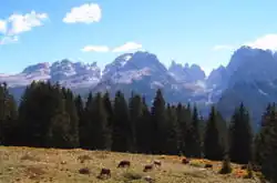 Dolomiti di Brenta - pohled ze západu