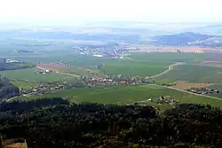 Letecký záběr - Třebešov v pozadí