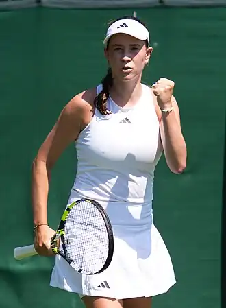 Dominika Šalková v kvalifikaci Wimbledonu 2024